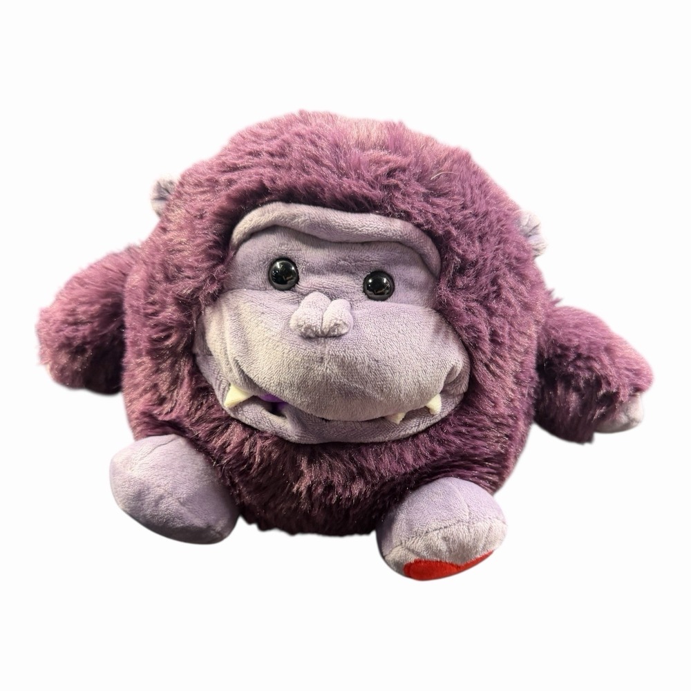 Dandee Purple Gorilla Plush Red‎ Heart Foot Stuffed 6"